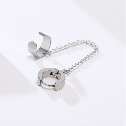 Men’s silver earrings