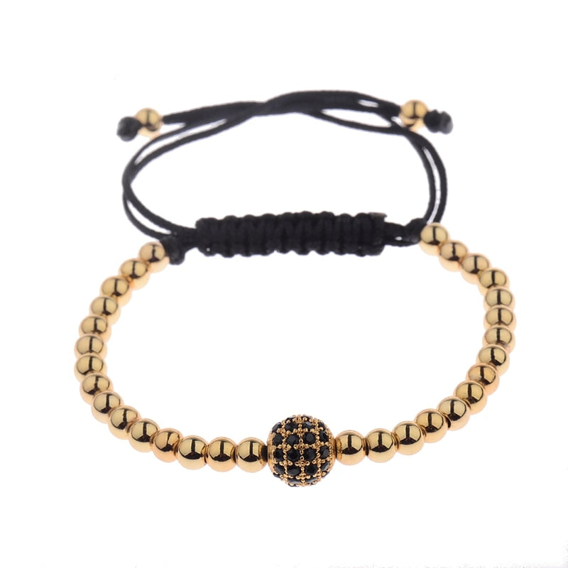 Men’s gold beaded bracelet