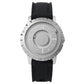 Men’s silver and black watch