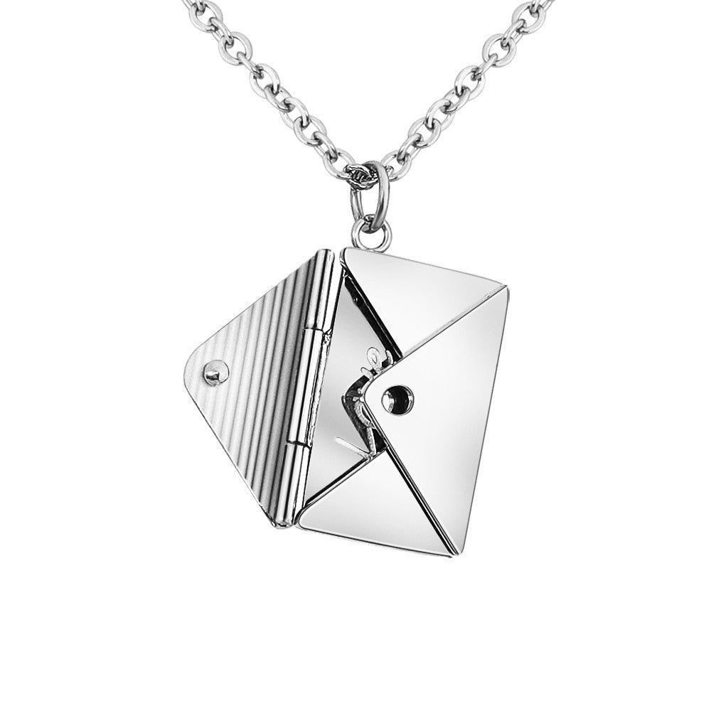 Silver Envelope Necklace