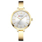 Women’s gold and white watch