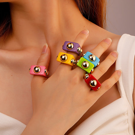 Women’s colorful rings