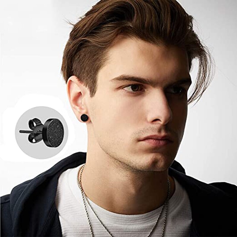 Men’s sparkling stud earrings