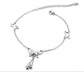 Women’s silver butterfly anklet