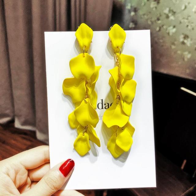 Yellow Petal Earrings