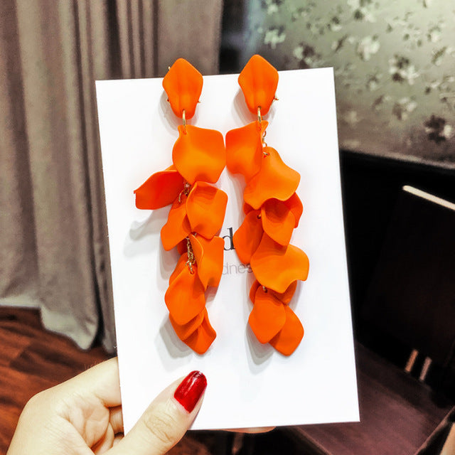 Orange Petal earrings