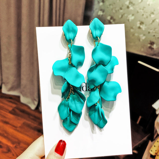 Turquoise Petal earrings 