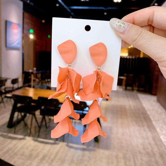 Peach Petal Earrings