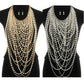 Women’s chains and pearls body jewelry