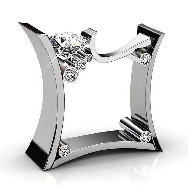 Women’s silver square ring