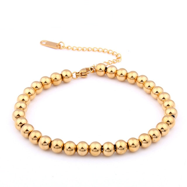 Men’s gold beaded bracelet