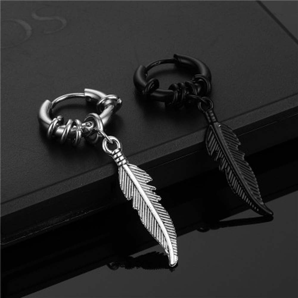 Men’s feather earrings