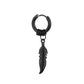 Men’s black feather earrings