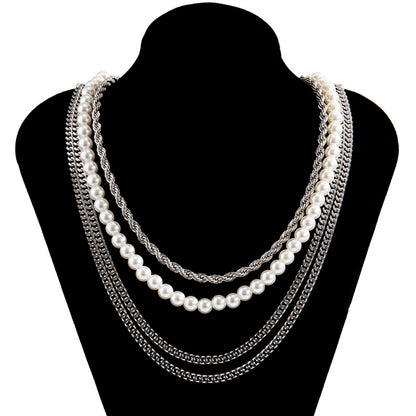 Men’s pearl necklace set