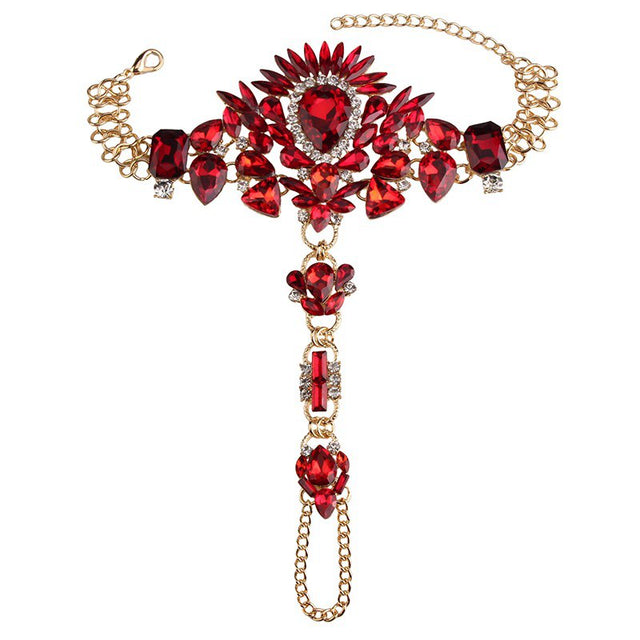 Women’s red foot jewelry