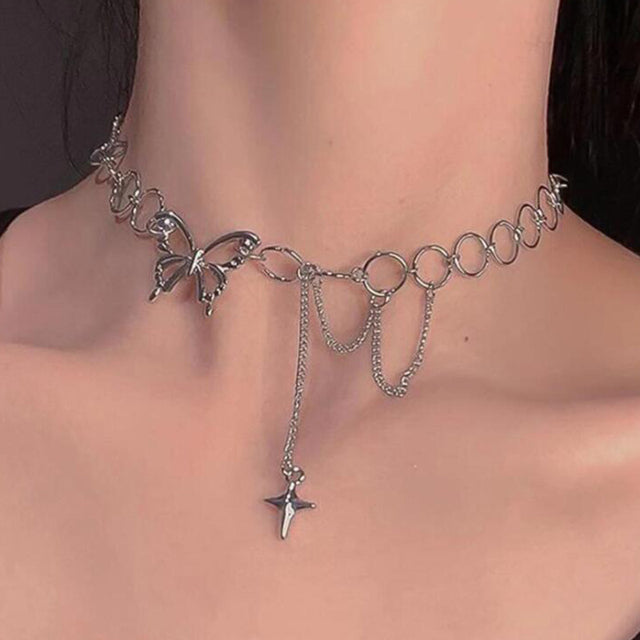 Women’s butterfly choker