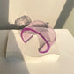 Clear purple cuff bracelet