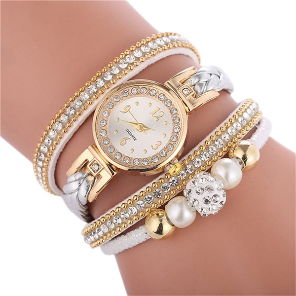 Women’s white watch and bracelet set