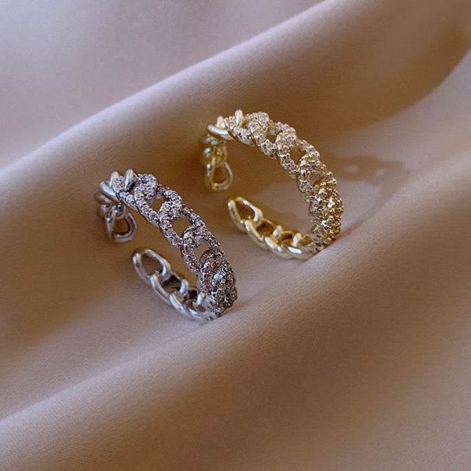 Women’s gold and silver cuff rings