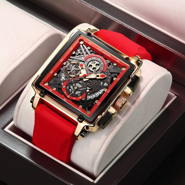 Men’s red watch