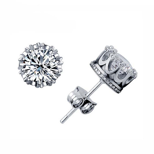 Men’s Silver Diamond Studs