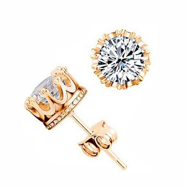 Men’s Rose Gold Diamond Studs