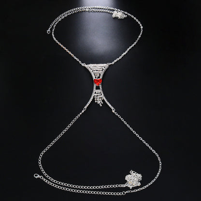 Silver and red diamond cleavage jewelry