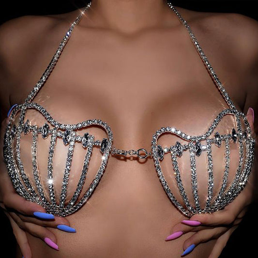 Women’s silver breast jewelry