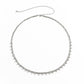 Women’s silver cuban link and pearl belly chain