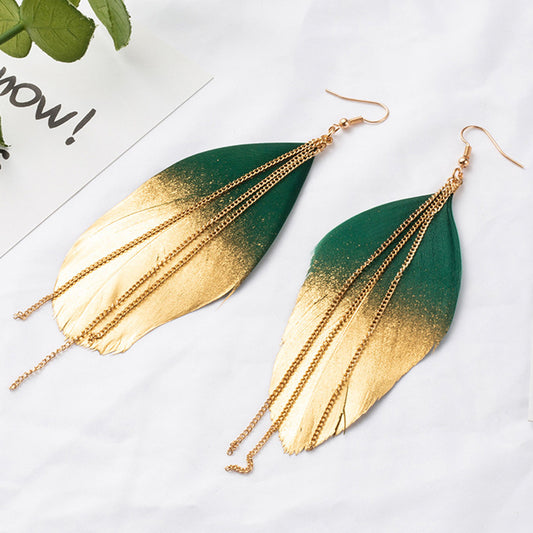 Treasure Island Feather Earrings